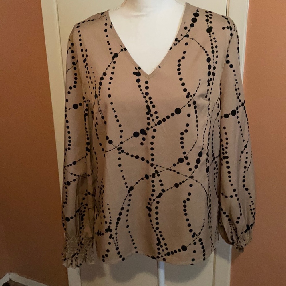 “Shein” Long Sleeve Silky Blouse!